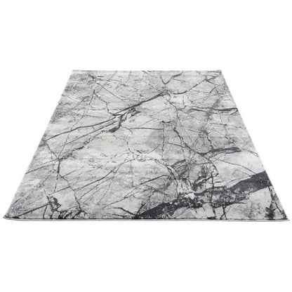 ADEN Nobel Grey 5' x 7' Area Rug – Modern Grey Decorative Floor Rug for Living Room & Bedroom