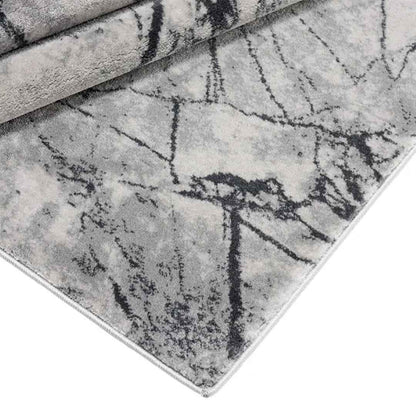 ADEN Nobel Grey 5' x 7' Area Rug – Modern Grey Decorative Floor Rug for Living Room & Bedroom