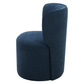 Aiden & Ivy Blue Armless Dining Chair with Casters – Upholstered Rolling Seat with Feather-Blend Cushion & Multi-Density Foam