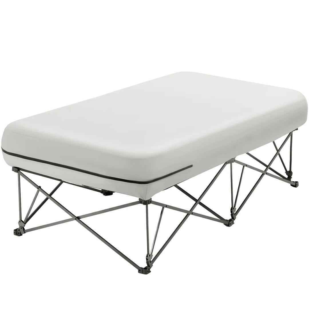 Air Mattress with Frame & Pump 2 Person Blow Up Camping Mattress 600lbs