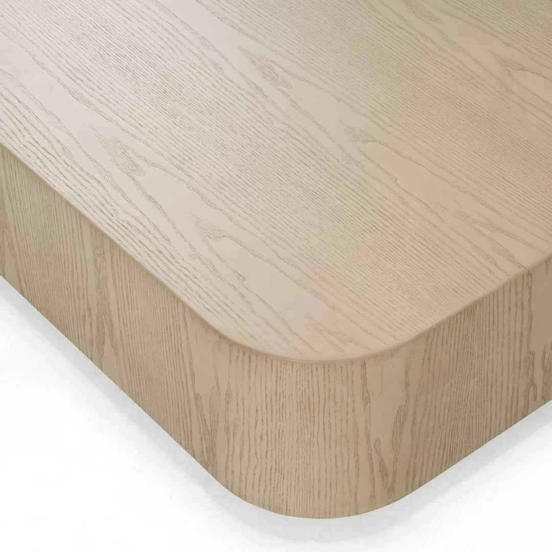 Alinblot Teller Modern Square Low Coffee Table – Minimalist Contemporary Living Room Centerpiece