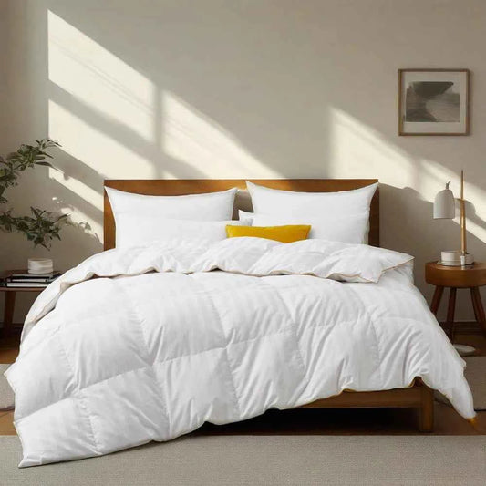 All Season Feather and Down Hotel Quality Comforter – Cozy Duvet Insert