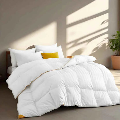 All Season Feather and Down Hotel Quality Comforter – Cozy Duvet Insert