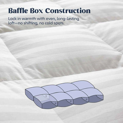 All Season Feather and Down Hotel Quality Comforter – Cozy Duvet Insert