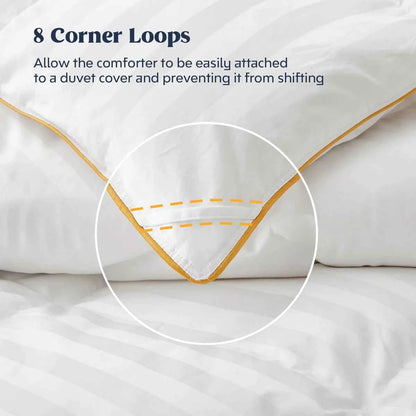 All Season Feather and Down Hotel Quality Comforter – Cozy Duvet Insert