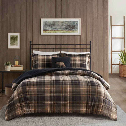 Alton Plush to Sherpa Down Alternative Comforter Set – Ultra-Soft, Reversible Bedding