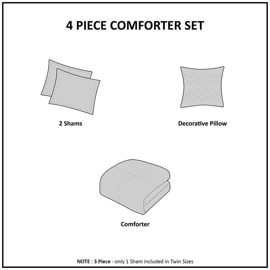 Alton Plush to Sherpa Down Alternative Comforter Set – Ultra-Soft, Reversible Bedding