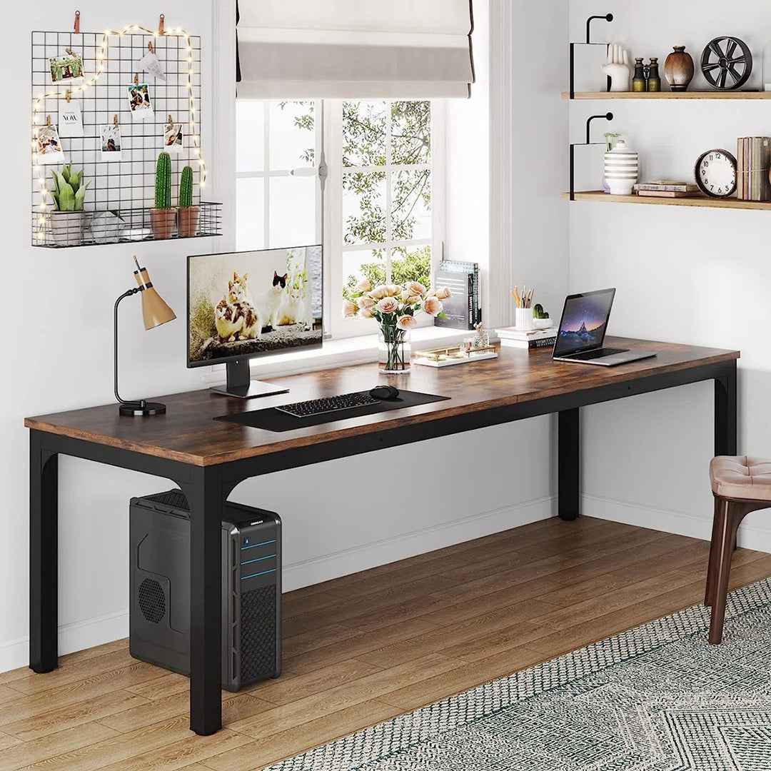 Alyzia 78.8" Wide Rectangle Computer Desk – Spacious Modern Workstation