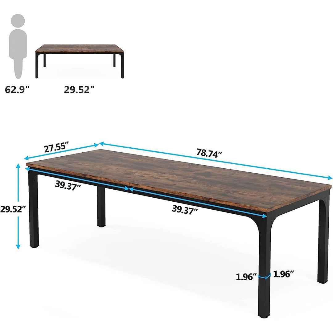 Alyzia 78.8" Wide Rectangle Computer Desk – Spacious Modern Workstation