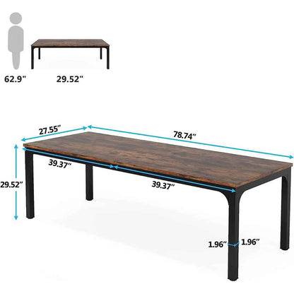 Alyzia 78.8" Wide Rectangle Computer Desk – Spacious Modern Workstation