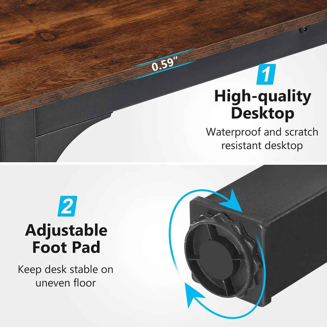 Alyzia 78.8" Wide Rectangle Computer Desk – Spacious Modern Workstation