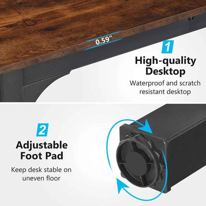 Alyzia 78.8" Wide Rectangle Computer Desk – Spacious Modern Workstation