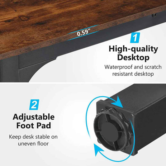 Alyzia 78.8" Wide Rectangle Computer Desk – Spacious Modern Workstation