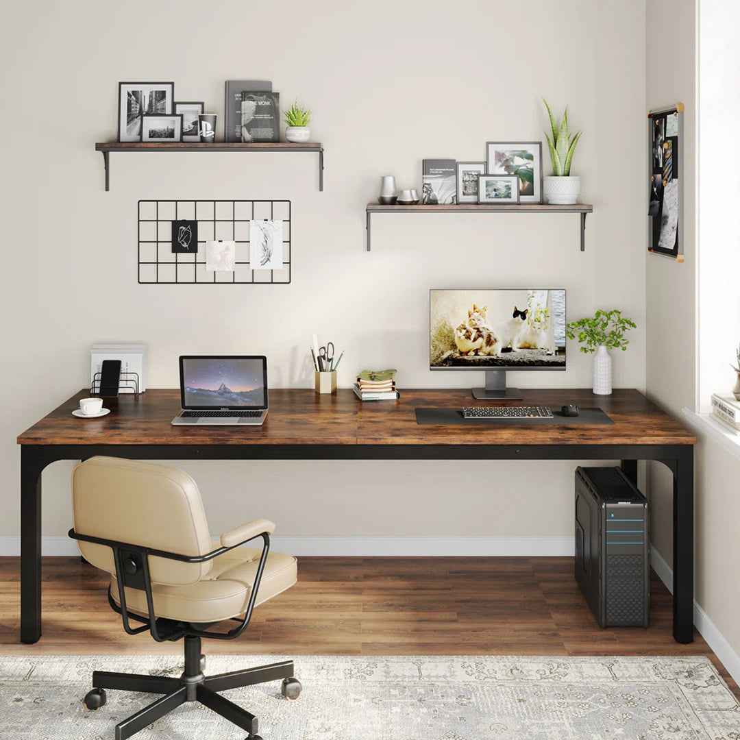 Alyzia 78.8" Wide Rectangle Computer Desk – Spacious Modern Workstation