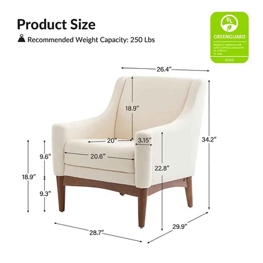 Arshanti Armchair – Cozy Comfort with Solid Wood Legs