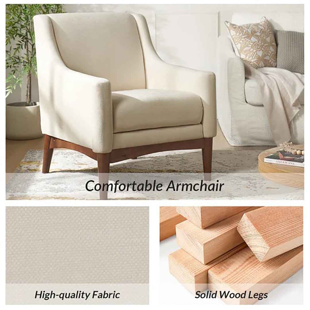 Arshanti Armchair – Cozy Comfort with Solid Wood Legs