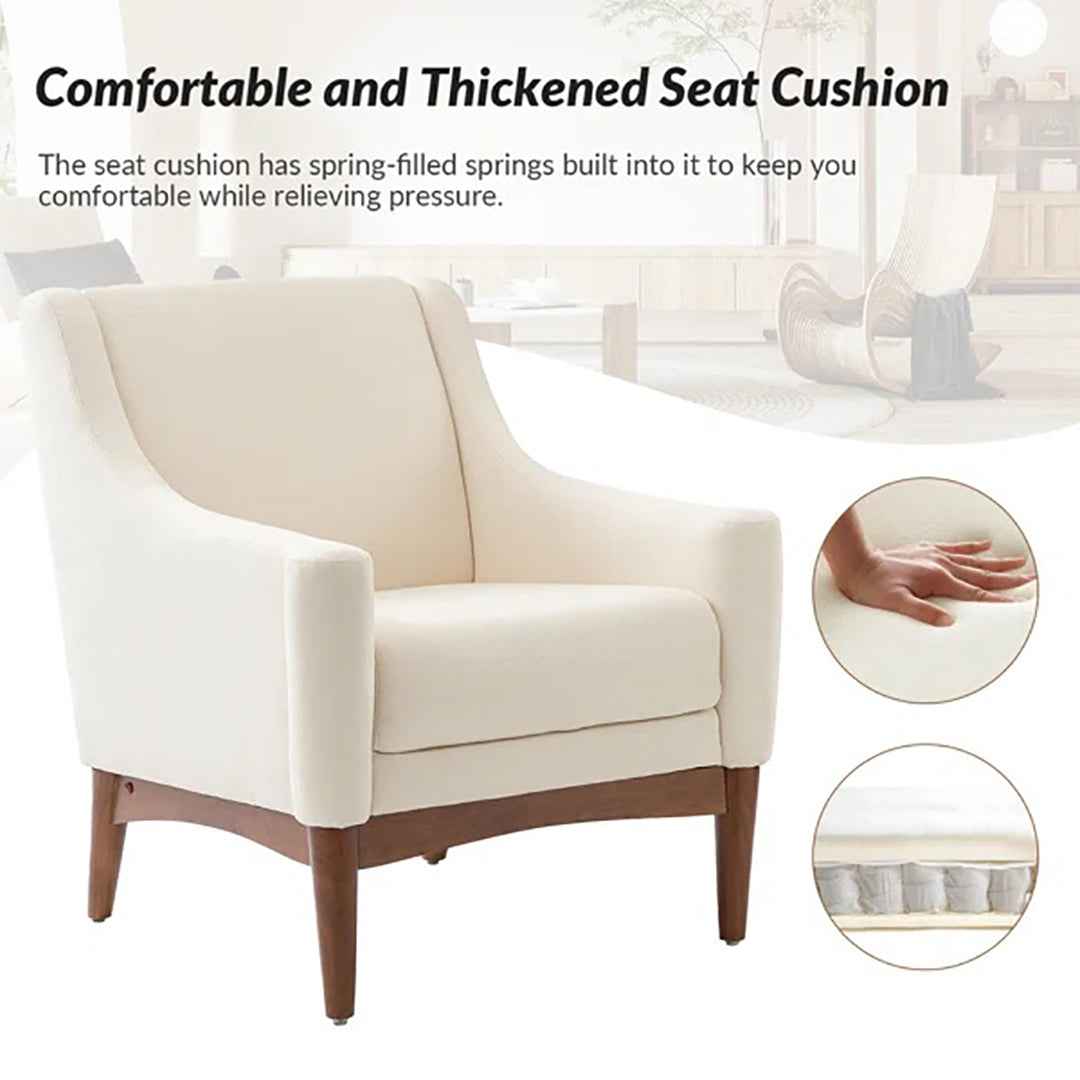 Arshanti Armchair – Cozy Comfort with Solid Wood Legs