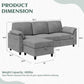 Ashleh 79.1" Square Arm Modular Sofa – Modern Comfort, Endless Versatility