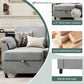 Ashleh 79.1" Square Arm Modular Sofa – Modern Comfort, Endless Versatility