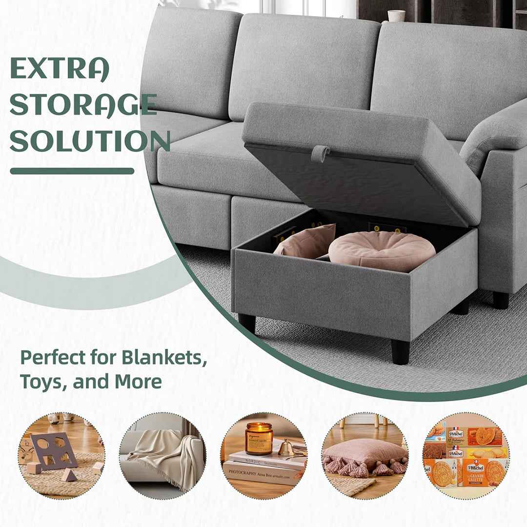 Ashleh 79.1" Square Arm Modular Sofa – Modern Comfort, Endless Versatility