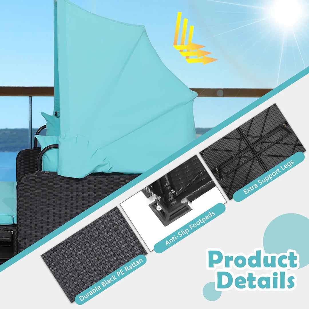 Avdyl 65" Outdoor Patio Daybed with Cushions – Spacious & Stylish Outdoor Lounger