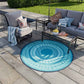 BAHAMAS Oasis Round 6' x 6' Area Rug – Contemporary Circular Decorative Rug for Living Room & Bedroom