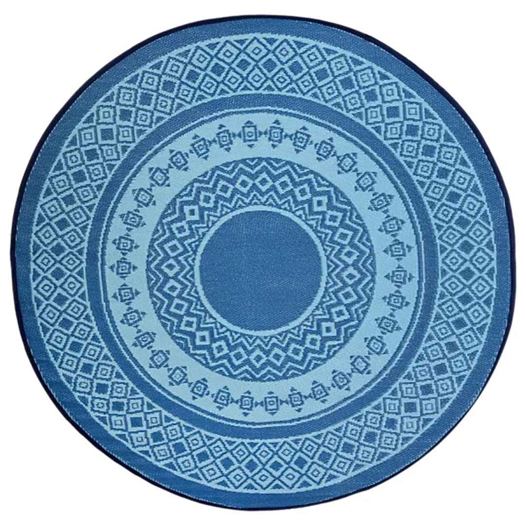 BAHAMAS Oasis Round 6' x 6' Area Rug – Contemporary Circular Decorative Rug for Living Room & Bedroom