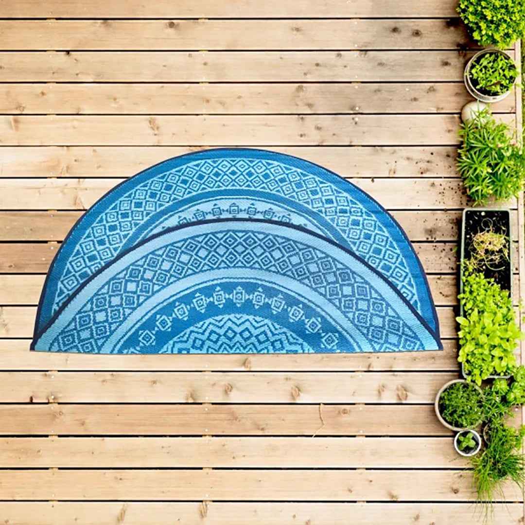 BAHAMAS Oasis Round 6' x 6' Area Rug – Contemporary Circular Decorative Rug for Living Room & Bedroom