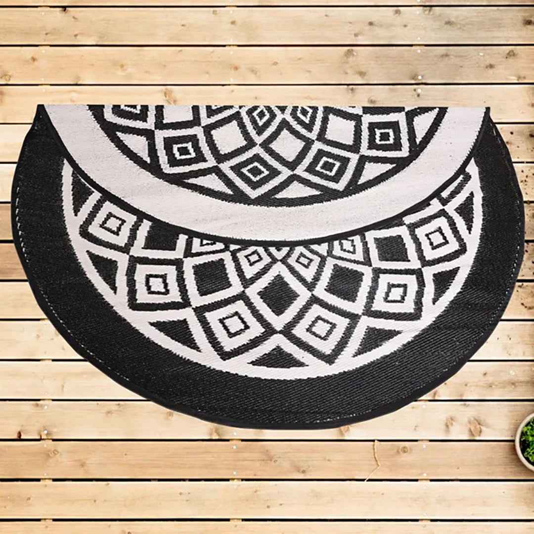 BAHAMAS Sequence Round 6' x 6' Area Rug – Modern Circular Decorative Rug for Living Room & Bedroom