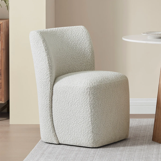 Woodstock, Ontario, appliances, furniture, home decor Blair Fabric Armless Dining Chair with Casters – Modern Upholstered Rolling Chair for Dining, Office, or Accent Seating - Nadeems Home