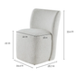 Woodstock, Ontario, appliances, furniture, home decor Blair Fabric Armless Dining Chair with Casters – Modern Upholstered Rolling Chair for Dining, Office, or Accent Seating - Nadeems Home