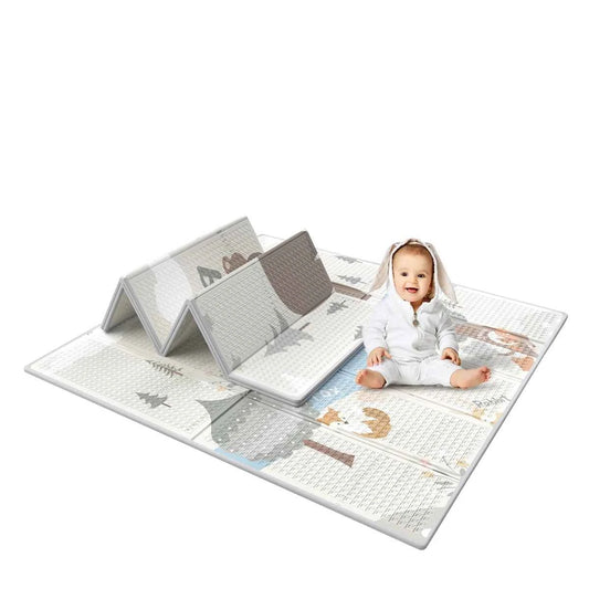 Baby Play Mat 47"x47" Foldable & Reversible Waterproof Foam Play Mat – Soft & Safe