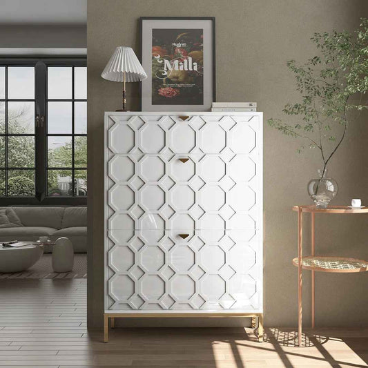 Bailes 16-Pair Shoe Storage Cabinet – Compact & Organized Shoe Organize
