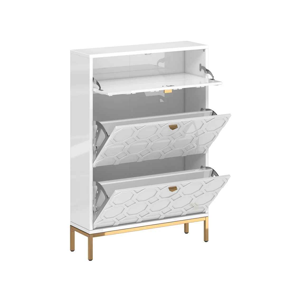 Bailes 16-Pair Shoe Storage Cabinet – Compact & Organized Shoe Organize