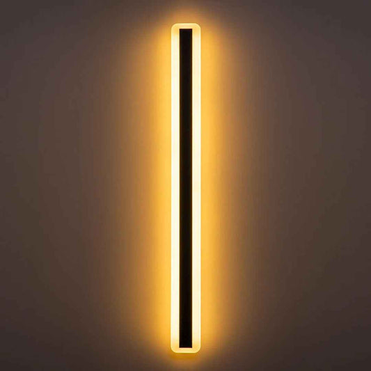 Barde Slender Sideway Outdoor Hardwired Bar Wall Sconce with LED Light – Modern Exterior Lighting