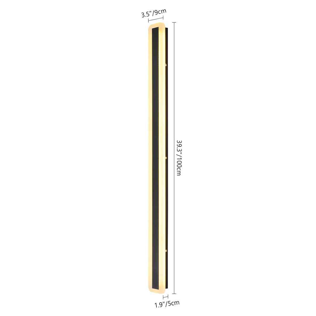 Barde Slender Sideway Outdoor Hardwired Bar Wall Sconce with LED Light – Modern Exterior Lighting