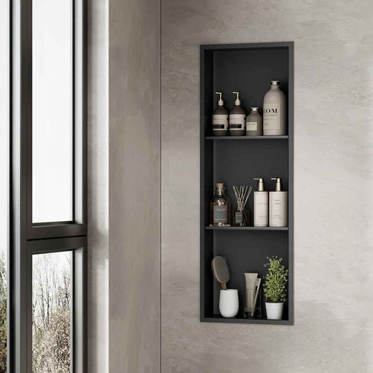 Bathroom Shower Niche Stainless Steel 36x12 Insert Shelf – Vertical & Horizontal