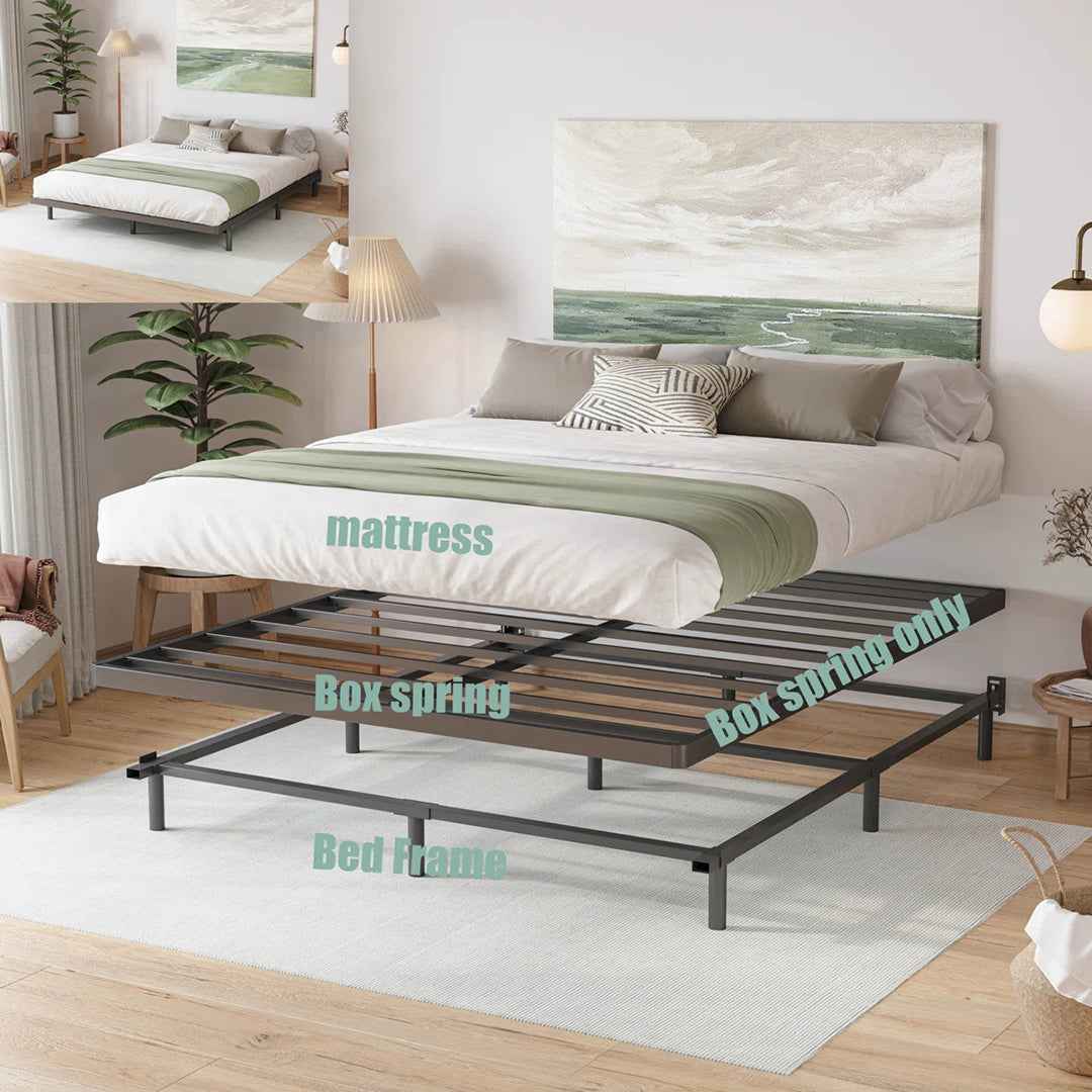 Bercht 2" Low Profile Metal Box Spring Bunkie Board – Thin Bed Slat Replacement
