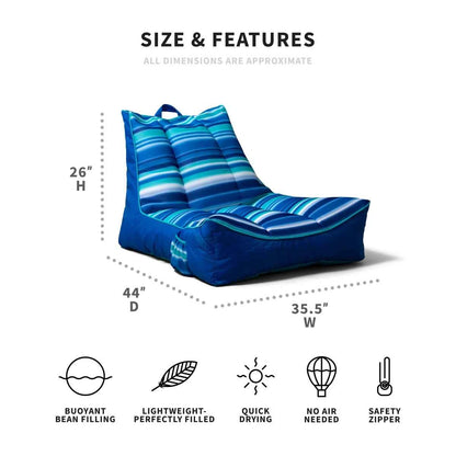 Big Joe Captain’s Pool Float – Comfortable & Durable Inflatable Lounger