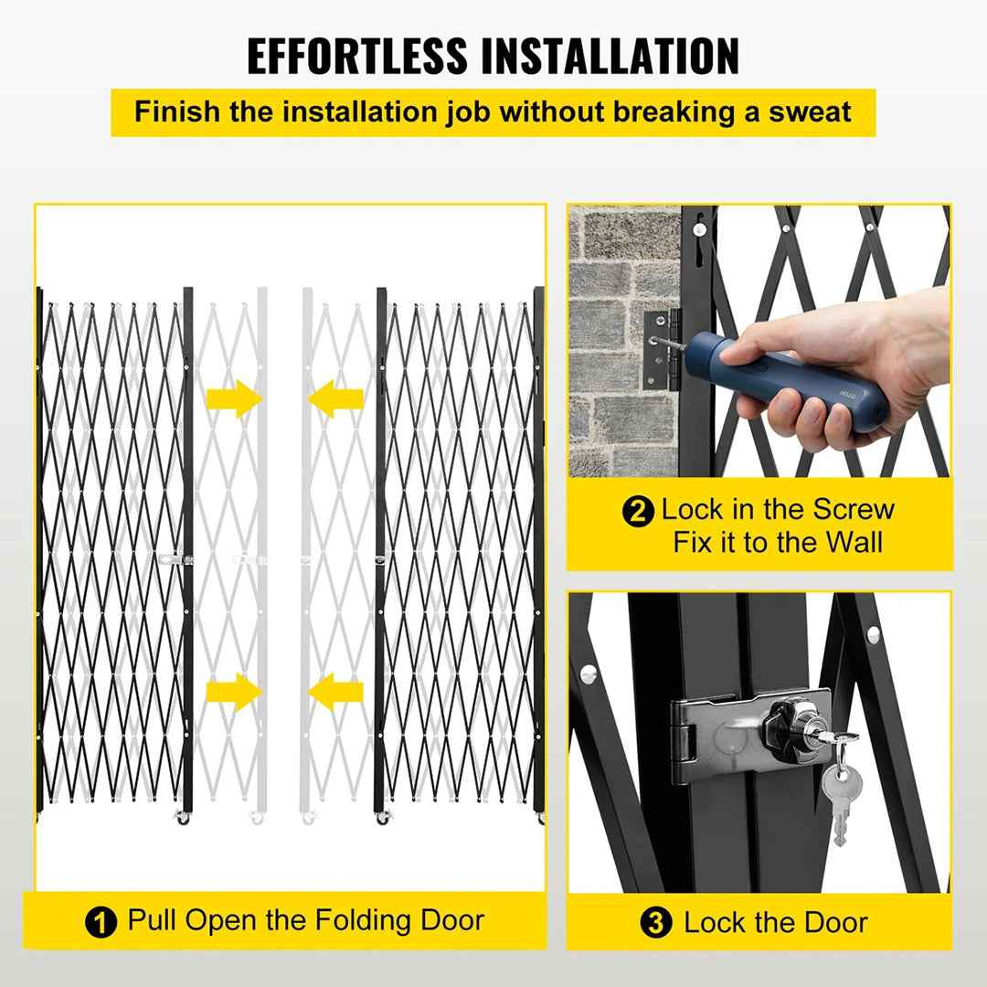 Black Steel Gate – Heavy-Duty Outdoor Security & Decorative Entry Gate