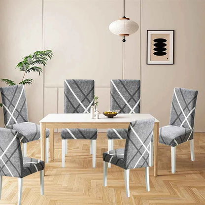 Box Cushion Dining Chair Slipcover Set of 6 – Stretchy & Durable Chair Covers