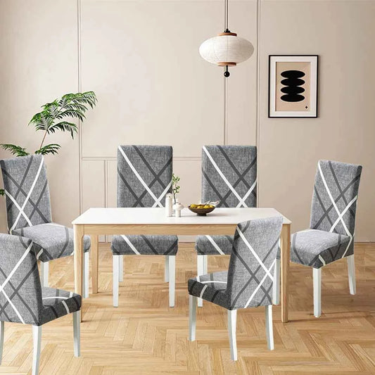 Box Cushion Dining Chair Slipcover Set of 6 – Stretchy & Durable Chair Covers