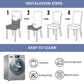 Box Cushion Dining Chair Slipcover Set of 6 – Stretchy & Durable Chair Covers