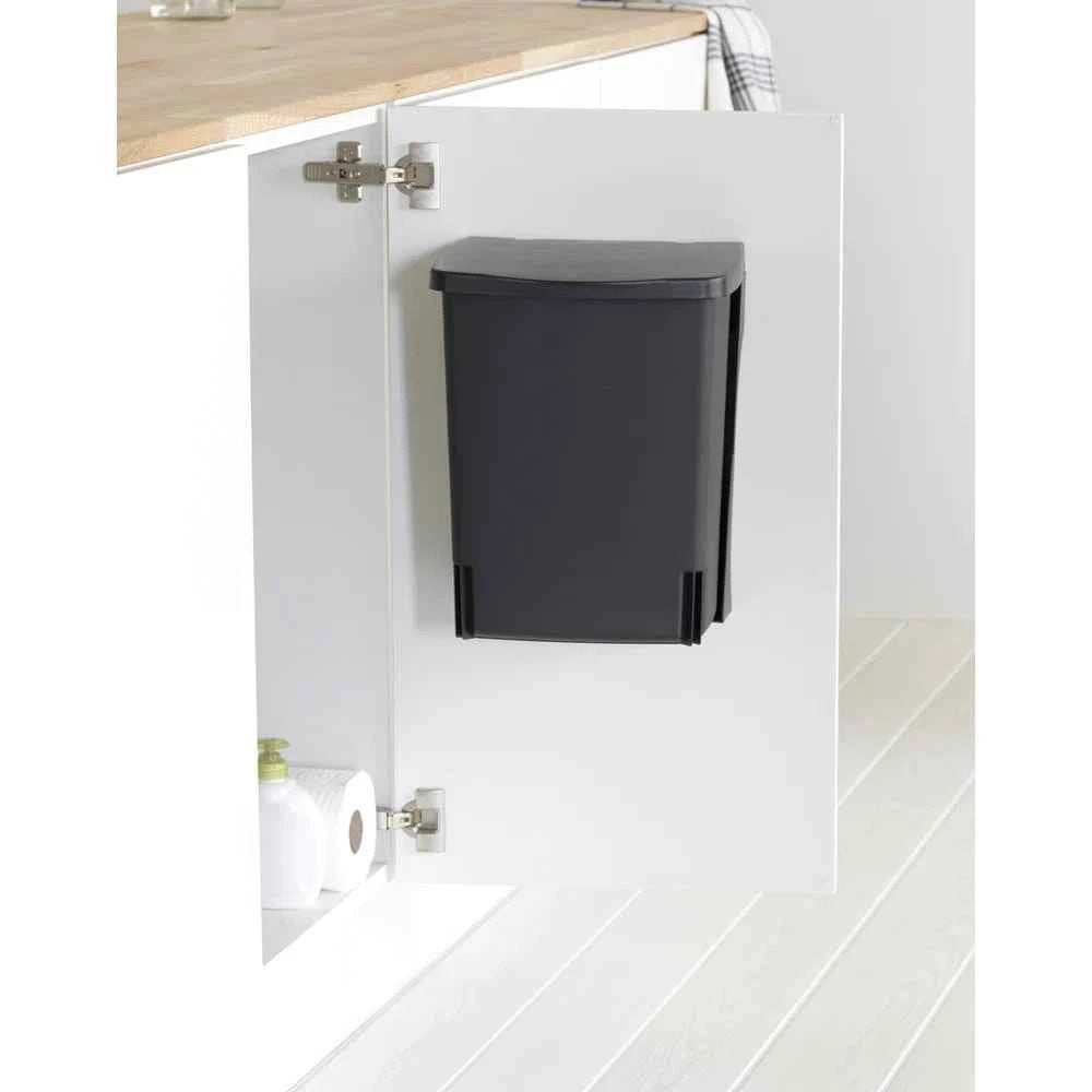 Brabantia In-Cabinet Built-In Trash Can 2.6 Gallon (10L) – Space-Saving Kitchen Waste Solutio