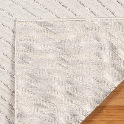 CAMDEN Mitsuri CRM 5'3X7' Area Rug – Contemporary Cream Modern Floor Rug for Living Room & Bedroom