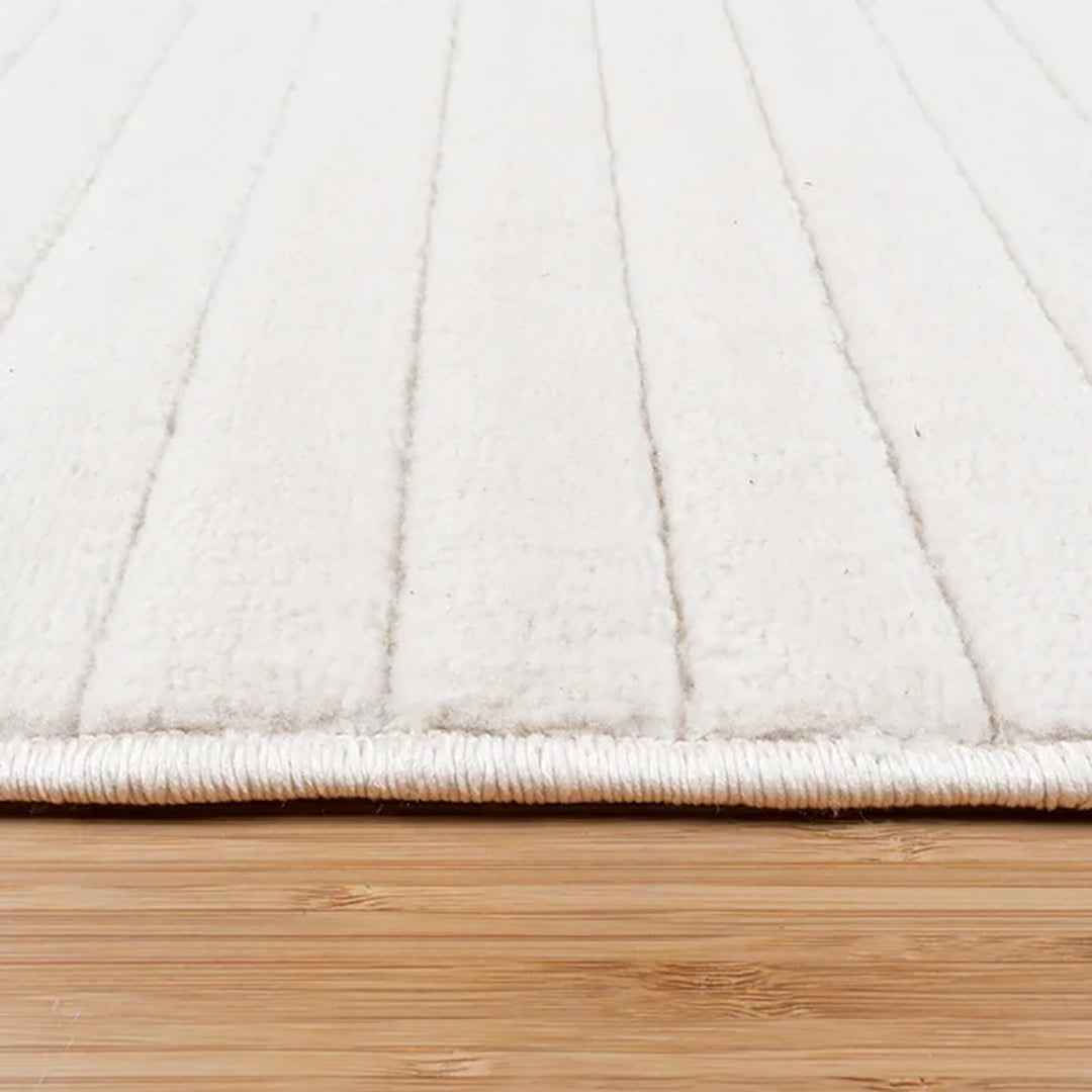 CAMDEN Sai Ivory 6'6X9' Area Rug – Modern Elegant Ivory Floor Rug for Living Room & Bedroom