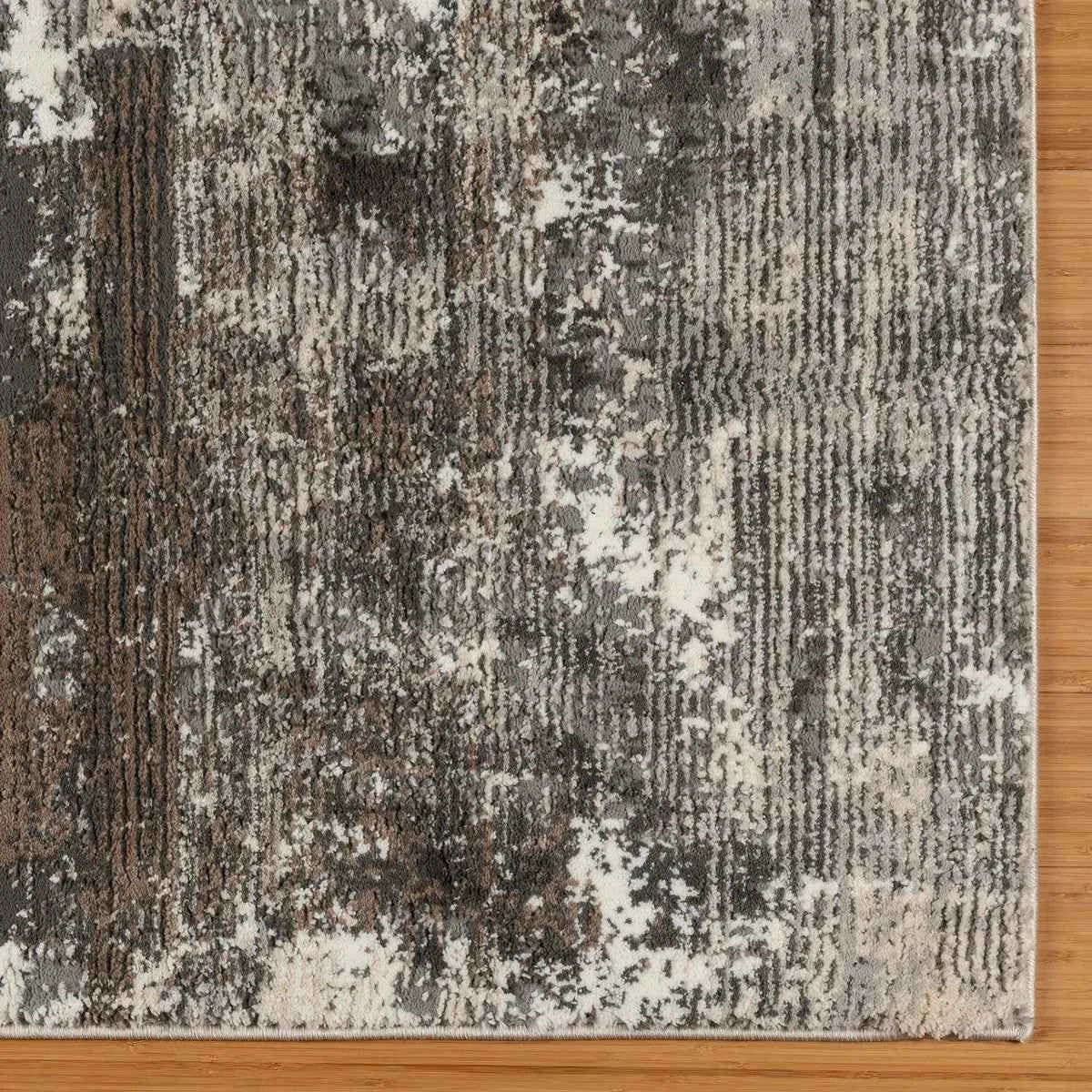 KARMA Jiana Grey 6'6" x 9' Area Rug – Contemporary Grey Modern Rug for Living Room & Bedroom