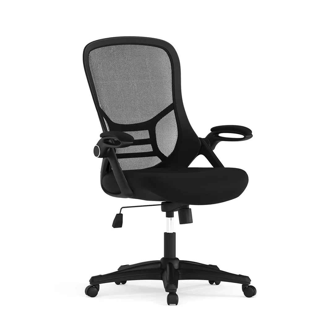 Cappello High-Back Mesh Swivel Ergonomic Office Chair with Flip-Up Arms – Adjustable Lumbar Support