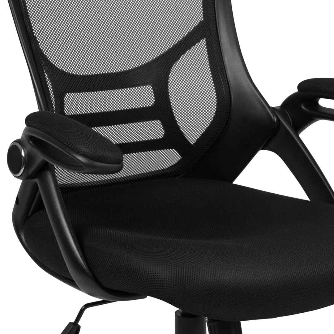 Cappello High-Back Mesh Swivel Ergonomic Office Chair with Flip-Up Arms – Adjustable Lumbar Support