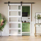 84" Frosted Glass Sliding Barn Door with Hardware Kit – Farmhouse Style Interior Door